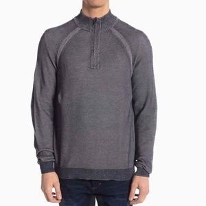 Tailor Vintage Birdseye Knit 1/4 Zip Up Pullover Sweater